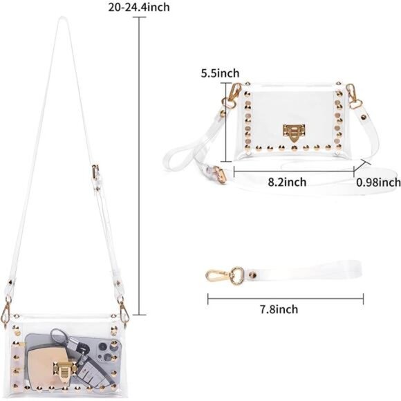 Clear Purse Crossbody Stadium Approved Bags - Picture 3 of 7